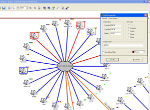 Network Map performs scanning of network and builds graphical views of discovered network topology.