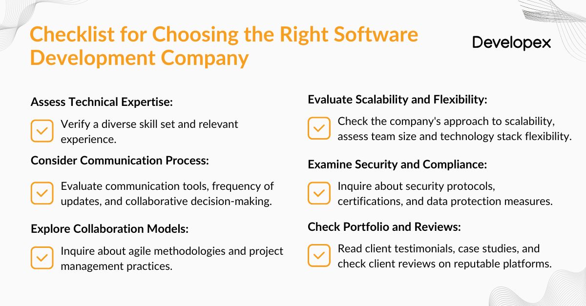 Checklist for Choosing the Right Software Development Company