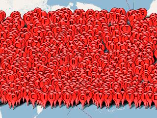 Huge Number of Google Map Marks