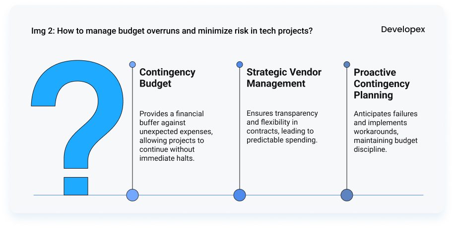 manage budget overruns and minimize risk in tech projects