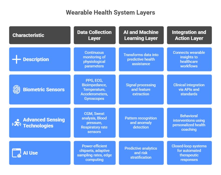 Wearable Health System Layers