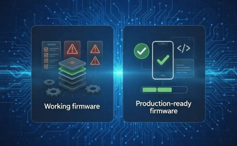 Working firmware vs Production-ready firmware